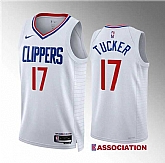Men's Los Angeles Clippers #17 P.j. Tucker White Association Edition Stitched Jersey Dzhi,baseball caps,new era cap wholesale,wholesale hats